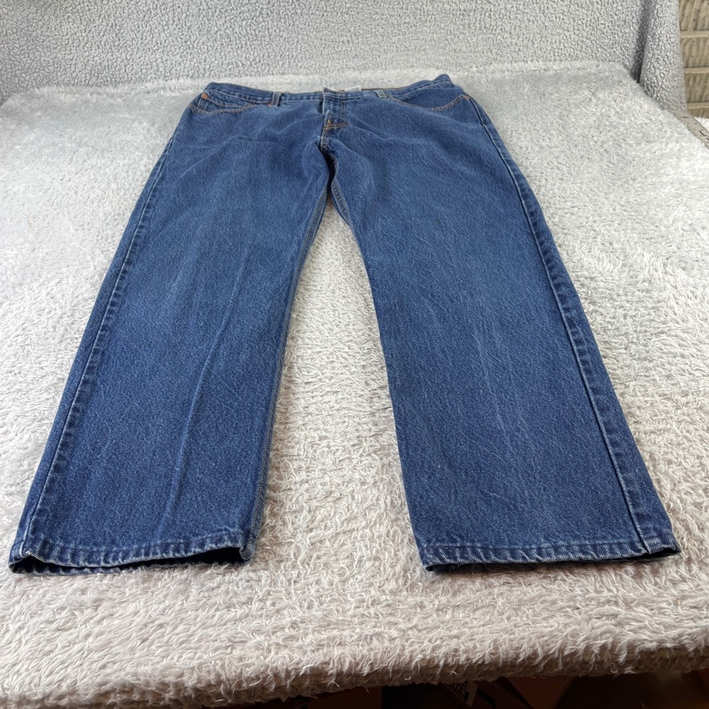 Levi's 505 Jeans Mens W40 L32 Blue Denim Regular Fit Straight Leg